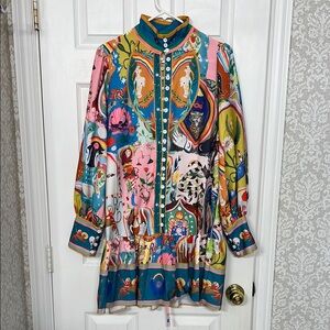 Colorful Long-Sleeve Dress